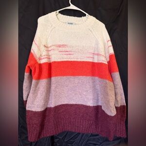 Price Drop - Old Navy Women’s 3X Multi Color Crew Neck Sweater